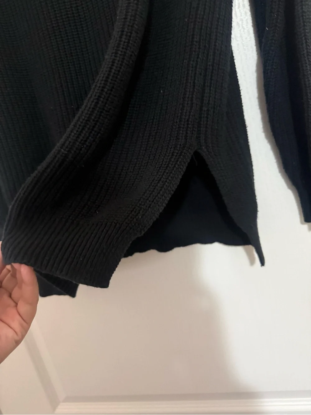 SHEIN Black Ribbed Turtleneck Sweater for Men